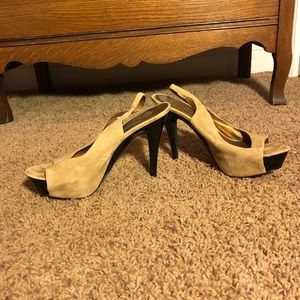 JESSICA SIMPSON Open Toe Sling Back Heels